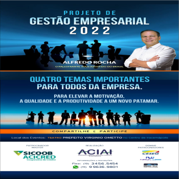 Notícia: Projeto Gestão Empresarial 2022 - Com Alfredo Rocha