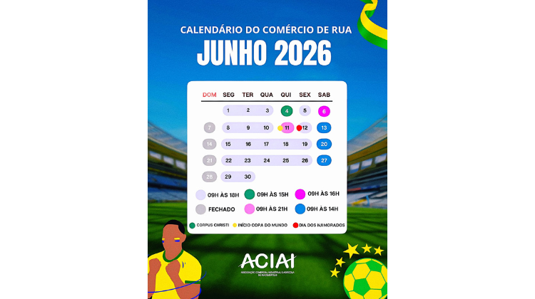 Notícia: HORÁRIO DE FUNCIONAMENTO DO COMÉRCIO