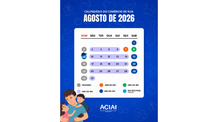 Notícia: HORÁRIO DO COMERCIO - AGOSTO